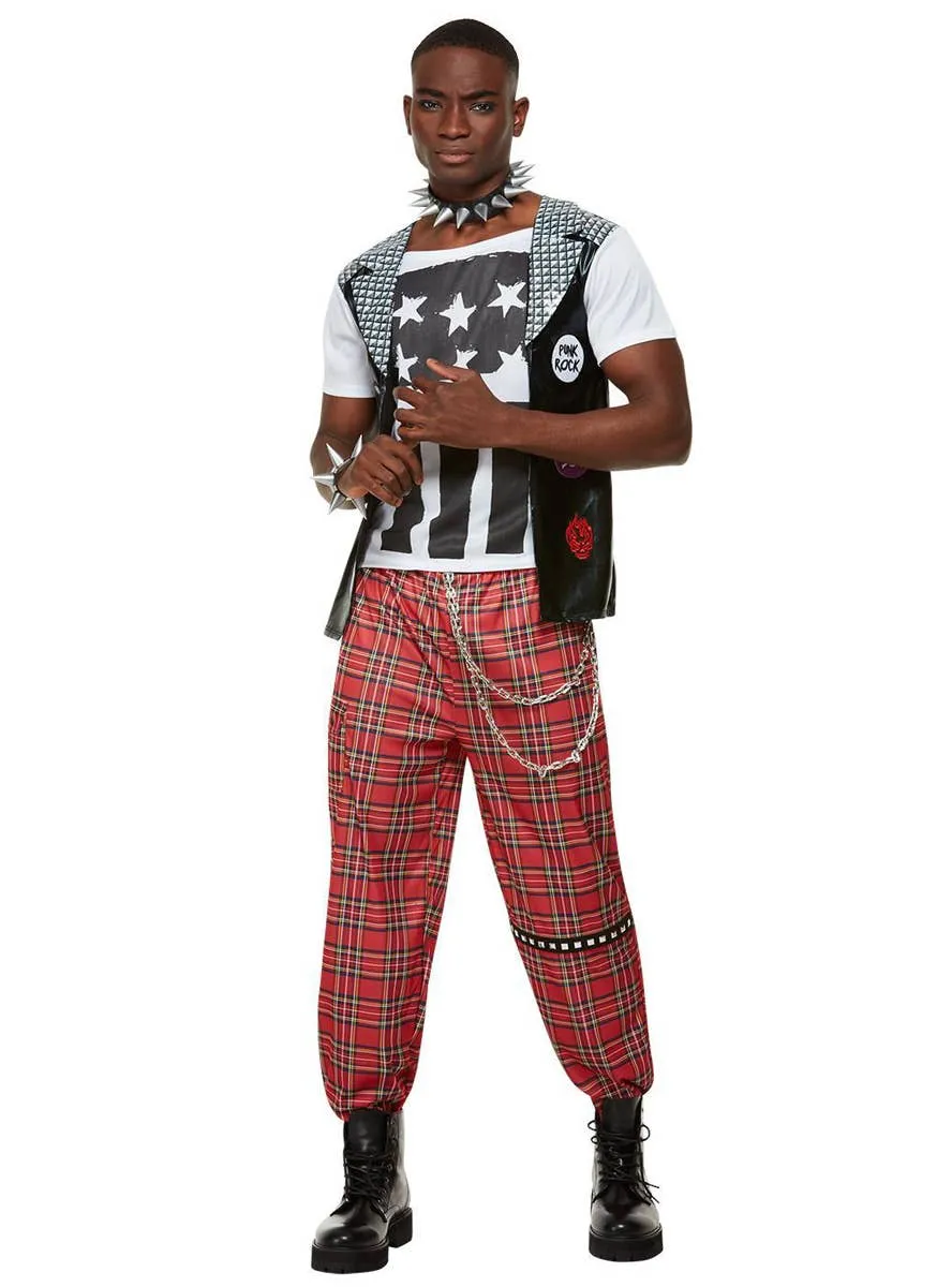 Punk Rocker Mens 90s Dress Up Costume