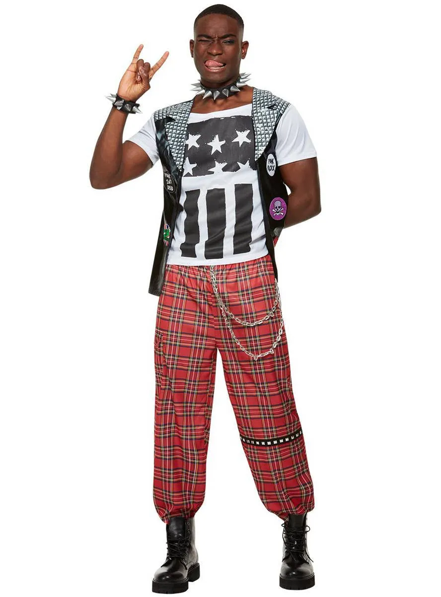 Punk Rocker Mens 90s Dress Up Costume