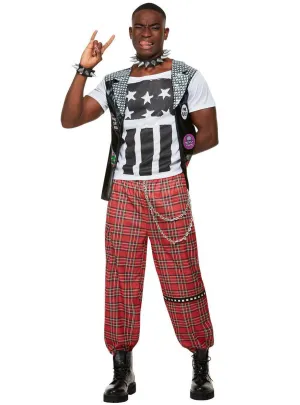 Punk Rocker Mens 90s Dress Up Costume
