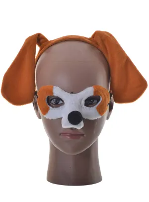 Puppy Dog Kids Mask and Headband Accessory Set
