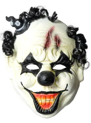 PVA Foam Evil Clown with Hat Halloween Mask