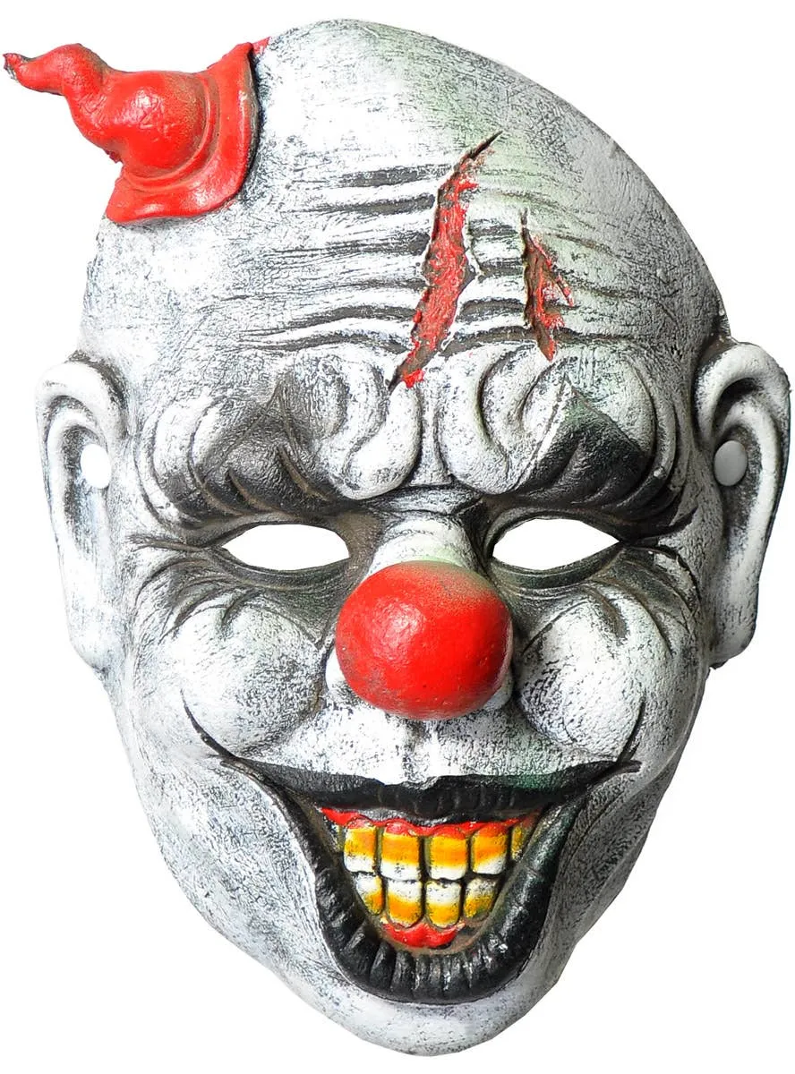 PVA Foam Scary Clown with Hat Halloween Mask