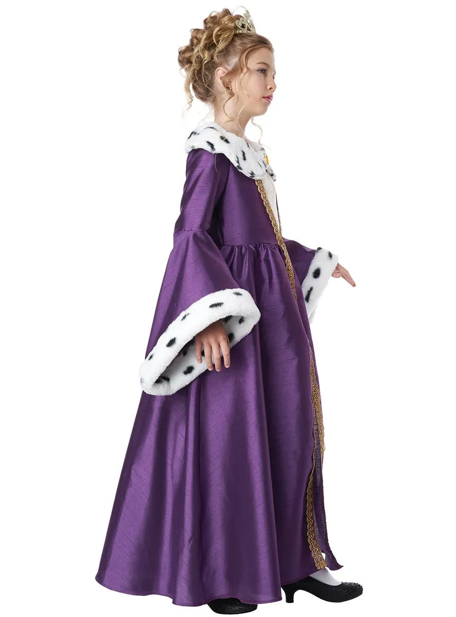 Queen for a Day Girls Purple Medieval Costume