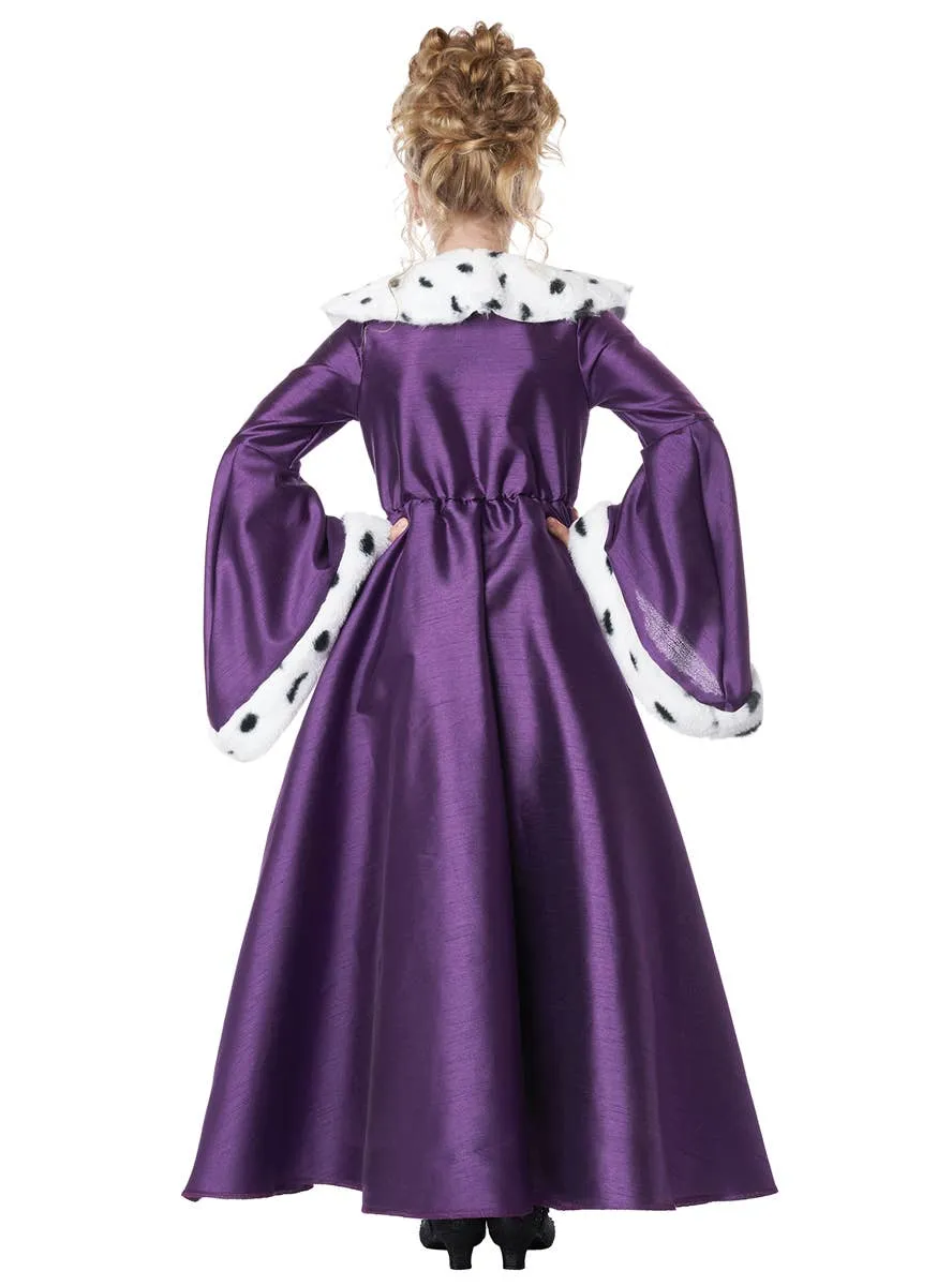 Queen for a Day Girls Purple Medieval Costume
