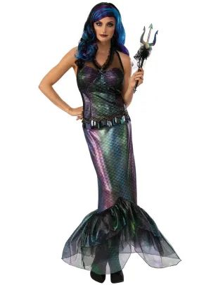 Queen of Dark Seas Womens Mermaid Fancy Dress Costume