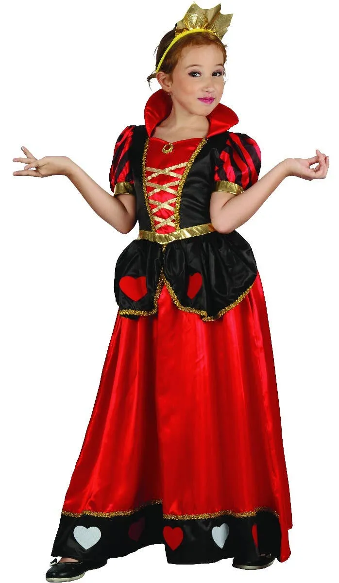 Queen of Hearts Girls Fancy Dress Costume