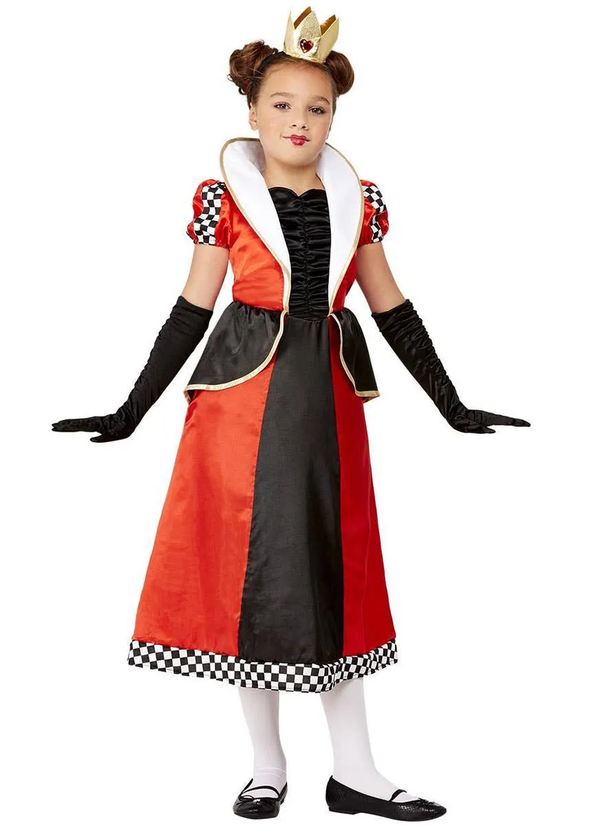 Queen Of Hearts Girls Wonderland Costume