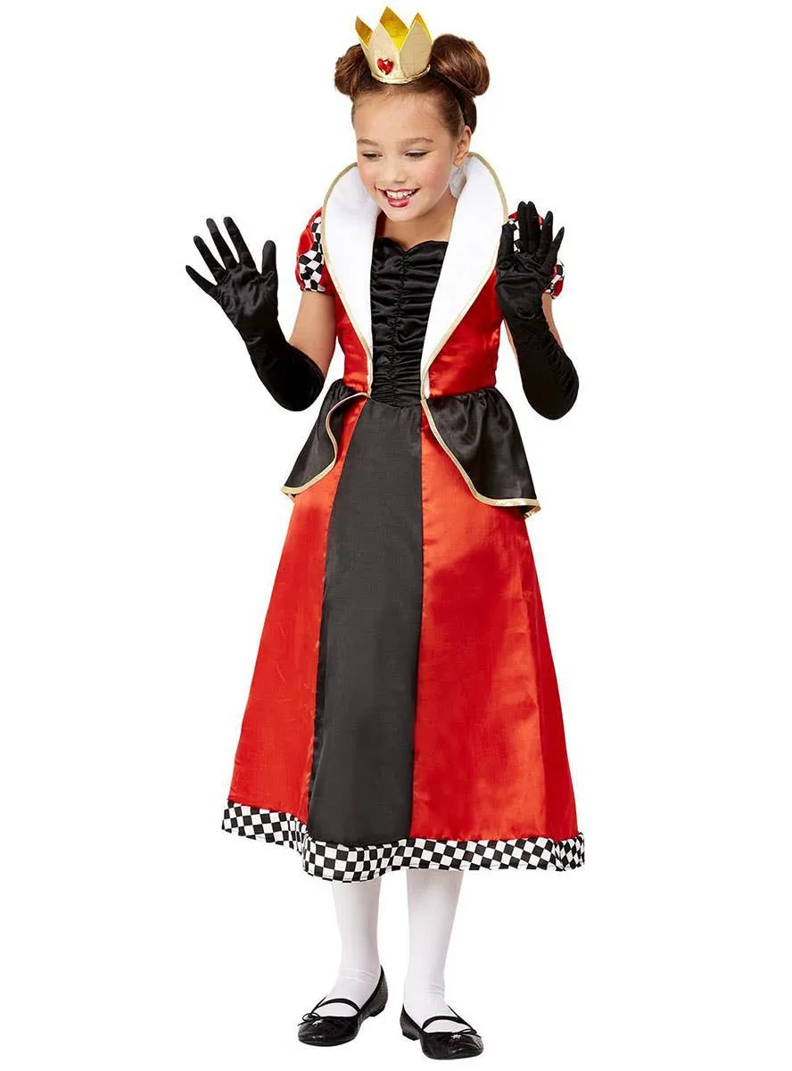 Queen Of Hearts Girls Wonderland Costume