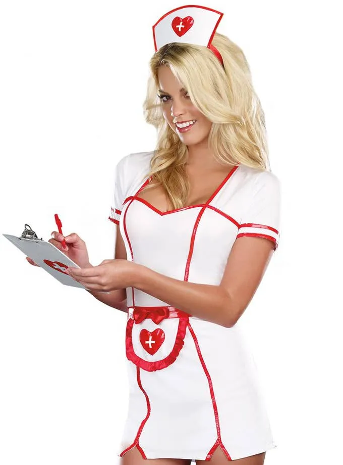 R Eally N Aughty Womens Sexy Nurse Fancy Dress Costume