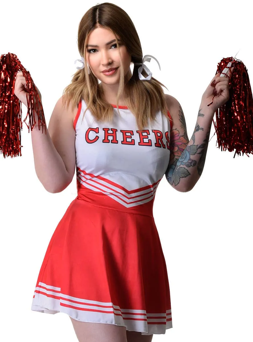 Racy Red Womens Cheerleader Costume