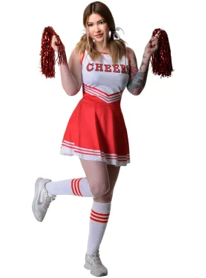 Racy Red Womens Cheerleader Costume