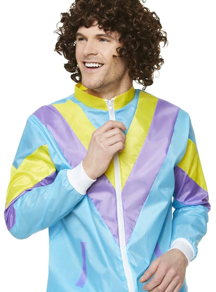 Rad Light Blue 1980s Shell Suit Mens Costume