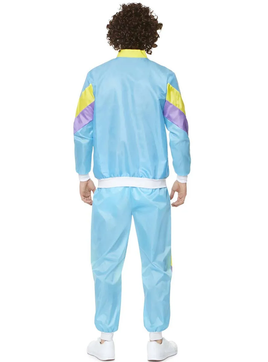 Rad Light Blue 1980s Shell Suit Mens Costume
