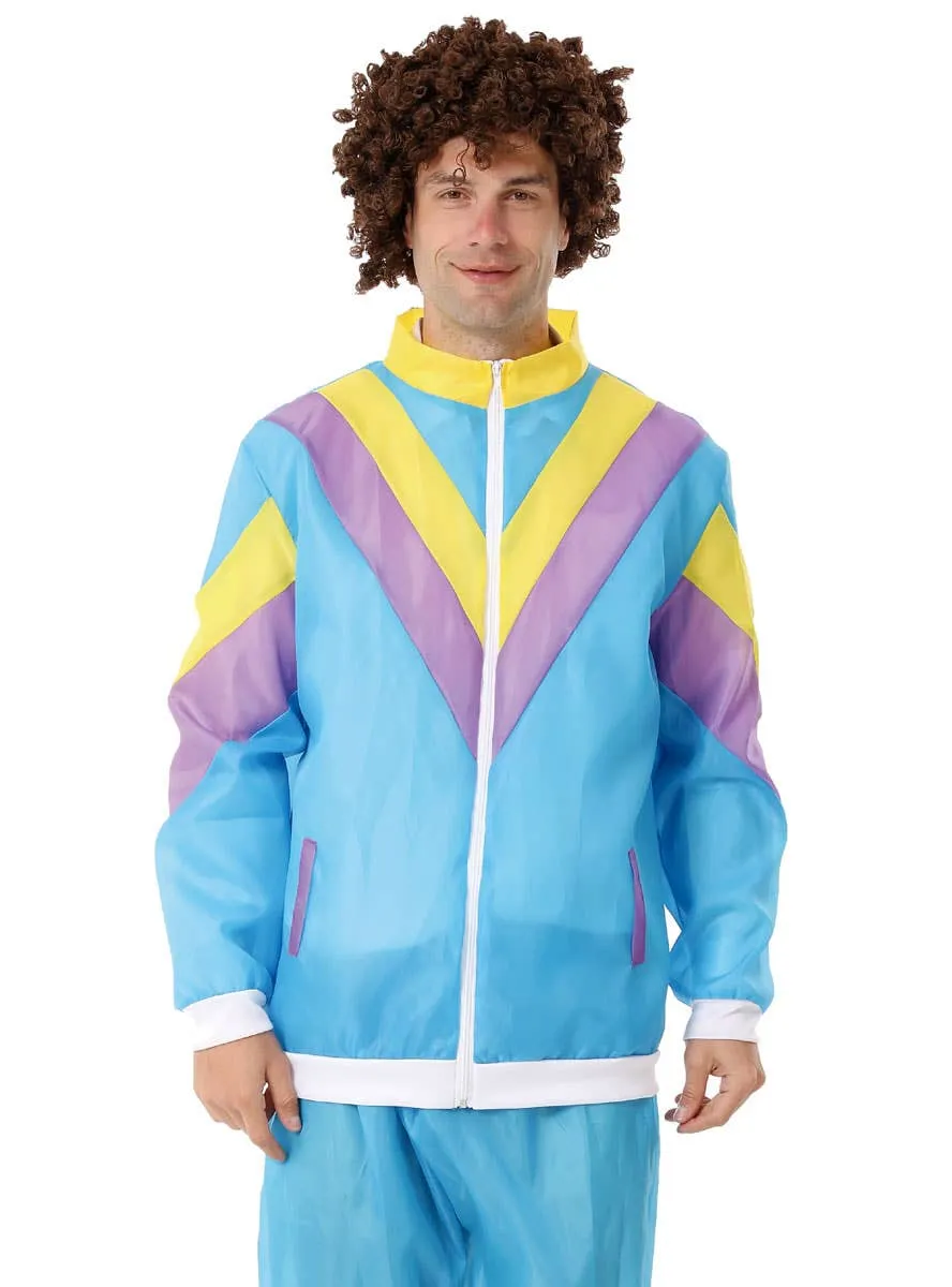 Radical Blue 1980s Mens Shell Suit Costume