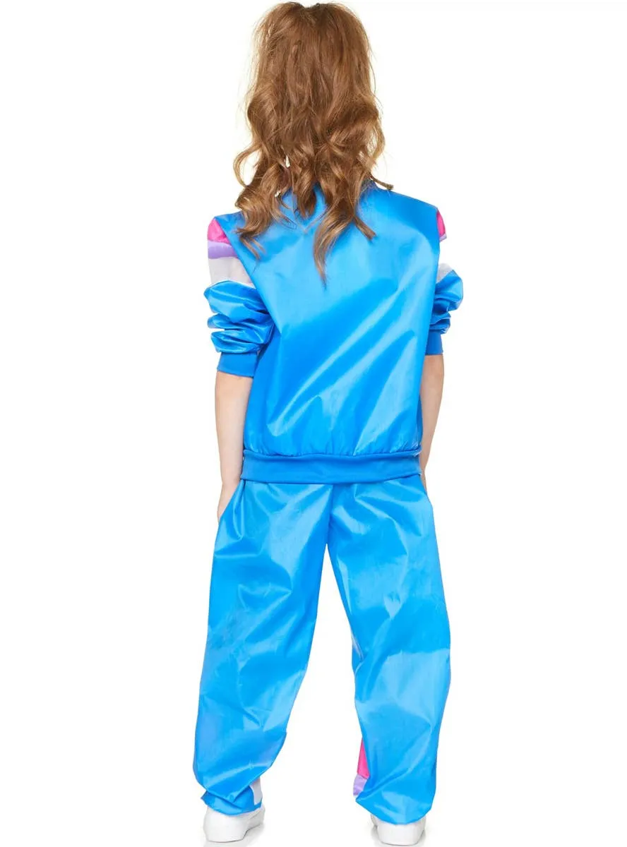 Radical Blue 1980s Shell Suit Girls Costume