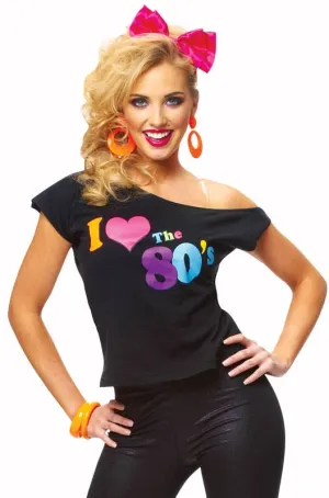Radical I Love the 80s Womens Costume Shirt