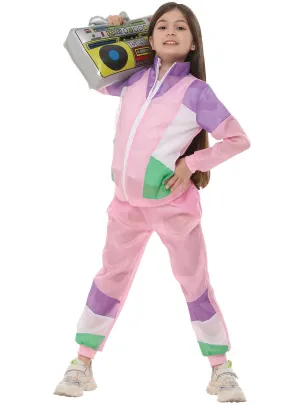 Radical Pink and Purple 1980s Shell Suit Costume