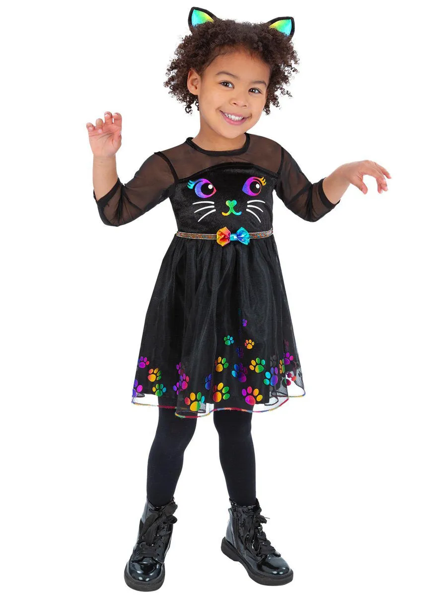 Rainbow Cat Toddler Girls Halloween Costume