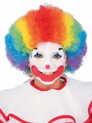 Rainbow Clown Kids Afro Costume Wig