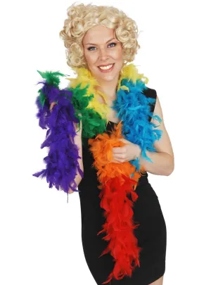Rainbow Feather Fluffy Boa Costume Accessory
