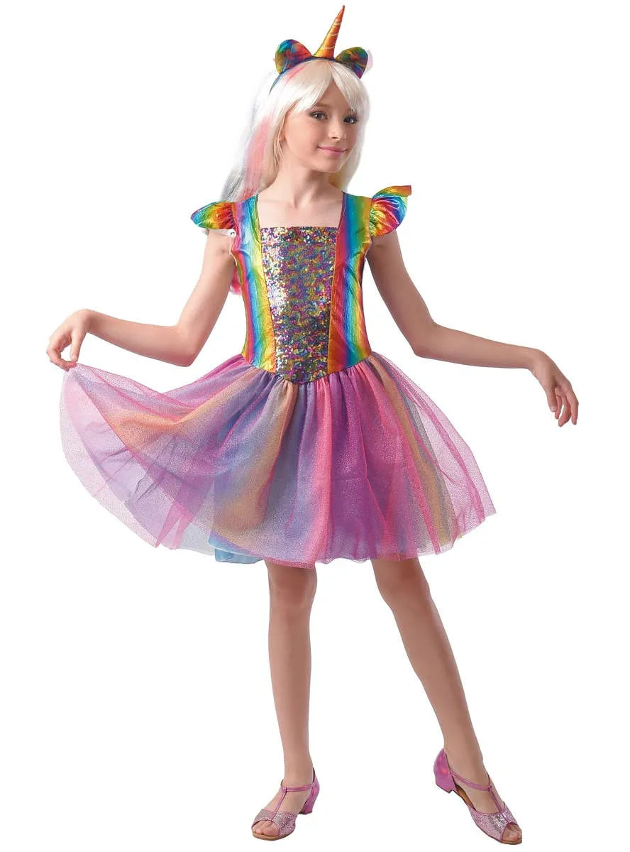 Rainbow Glitter Unicorn Girls Book Week Costume