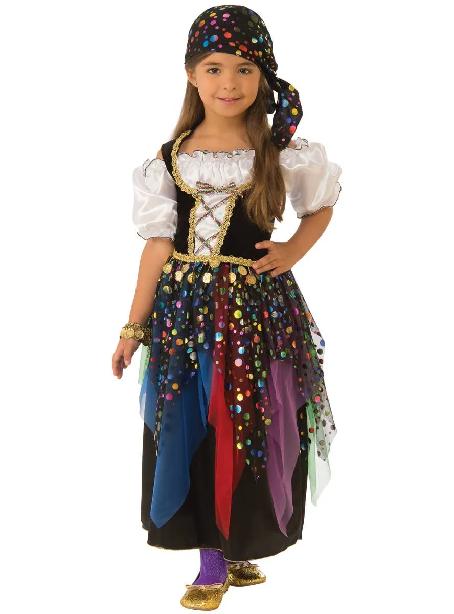 Rainbow Gypsy Girls Fancy Dress Costume
