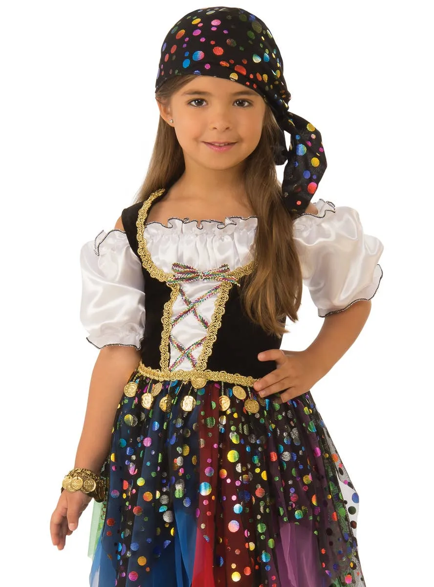 Rainbow Gypsy Girls Fancy Dress Costume