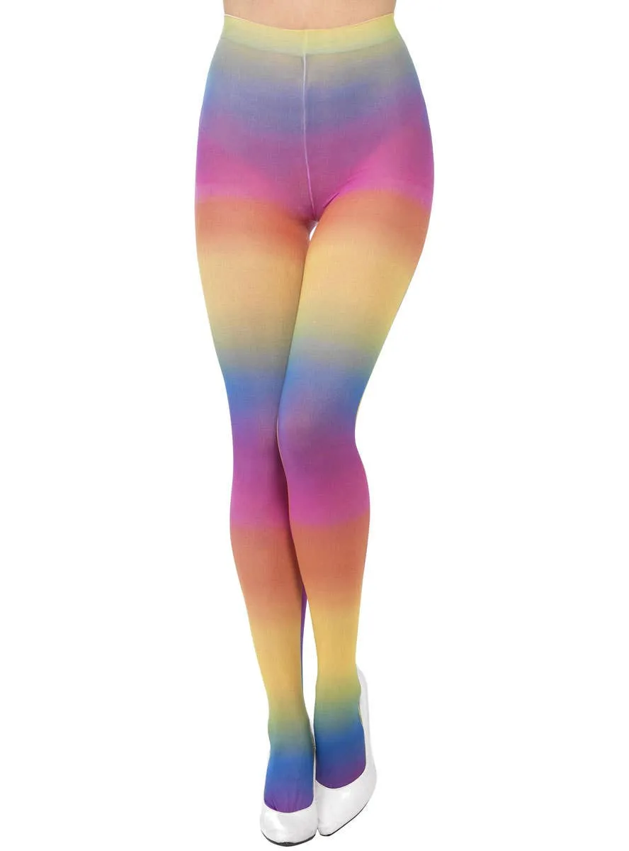 Rainbow Opaque Womens Full Length Stockings