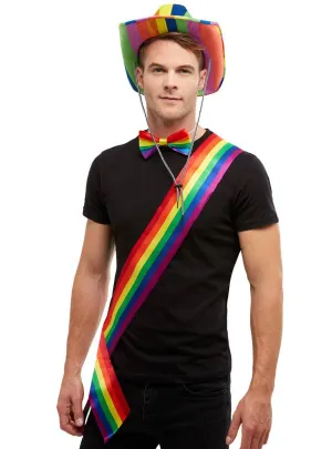 Rainbow Party Sash Mardi Gras Costume Accessory
