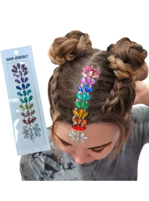 Rainbow Pride Stick On Hair Jewels