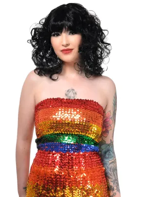 Rainbow Sequin Womens Boob Tube