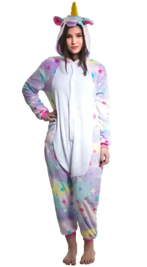 Rainbow Star Womens Unicorn Onesie Costume