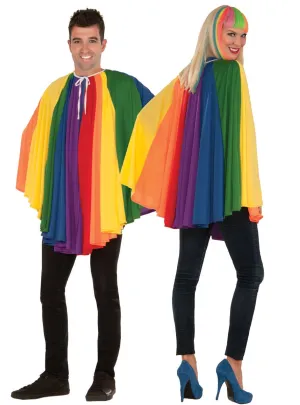 Rainbow Stripe Adults Costume Cape