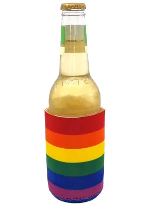 Rainbow Striped Mardi Gras Stubby Holder