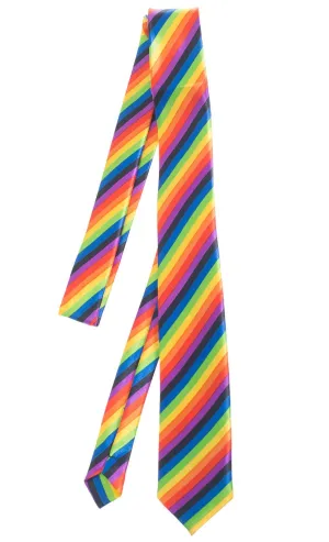 Rainbow Striped Neck Tie Costume Accessory