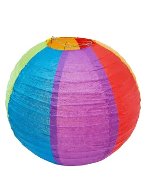 Rainbow Striped Paper Lantern Party Decoration