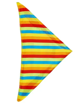Rainbow Striped Satin Bandanna Costume Accessory
