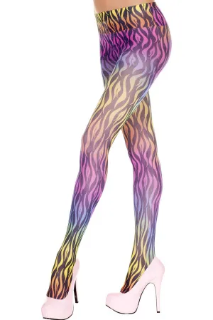 Rainbow Swirl Printed Stockings