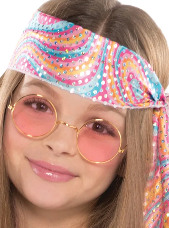 Rainbow Swirl Teen Girls 70s Disco Diva Costume