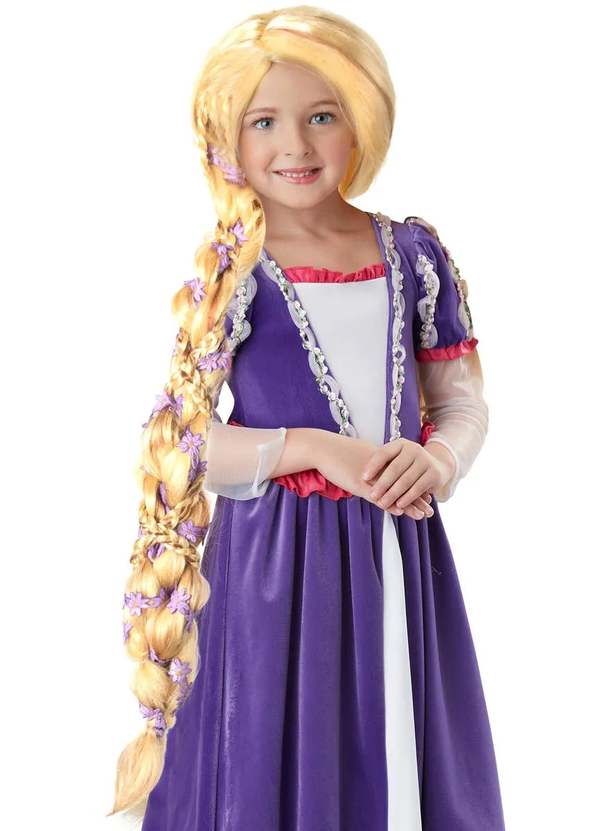 Rapunzel Girls Braided Long Blonde Wig