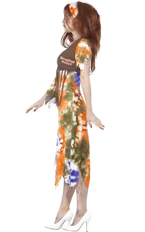 Ravenous Womens Hippie Zombie Halloween Costume