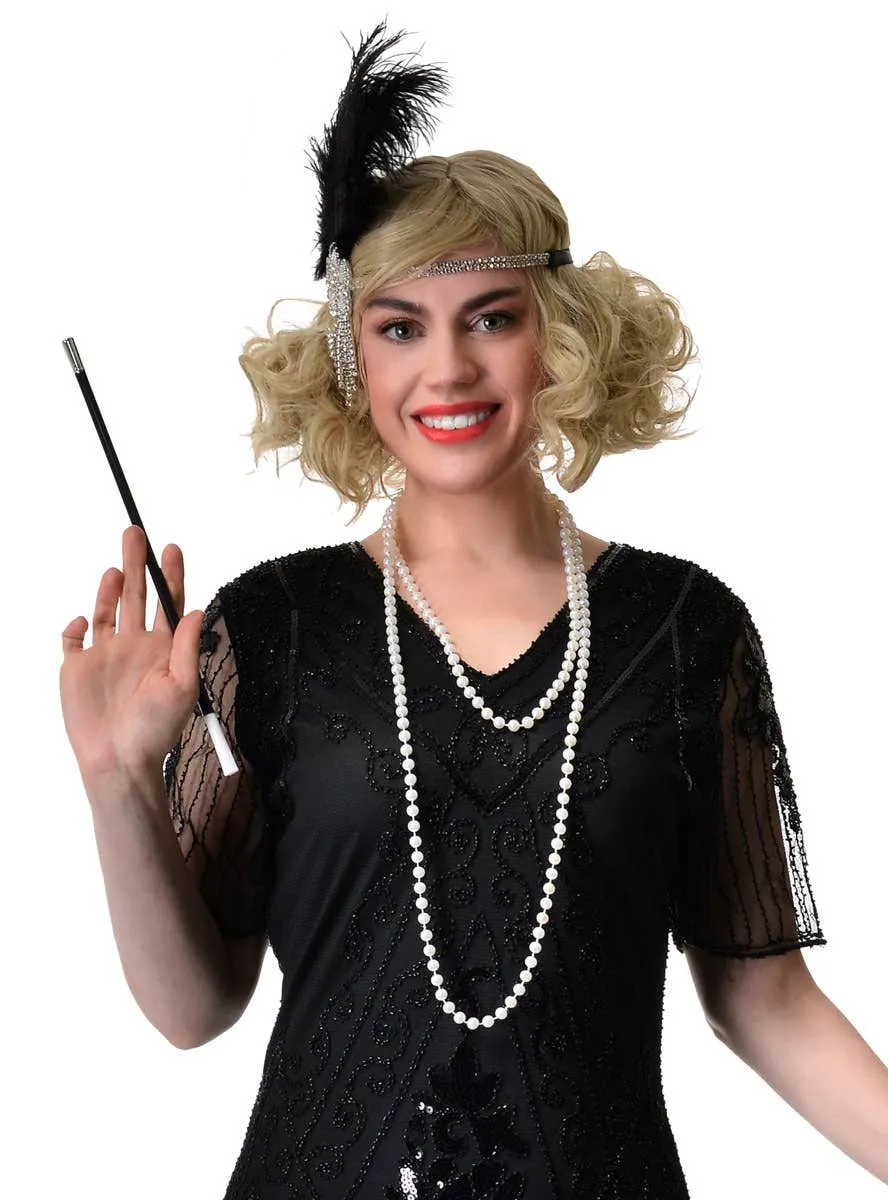 Ravishing Black Sequin 1920s Gatsby Womens Costume