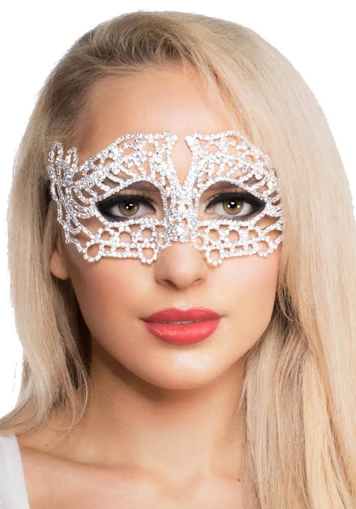Razzle Dazzle Metal Rhinestone Masquerade Mask