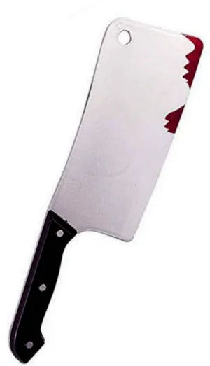 Realistic Bloody Cleaver Novelty Halloween Weapon