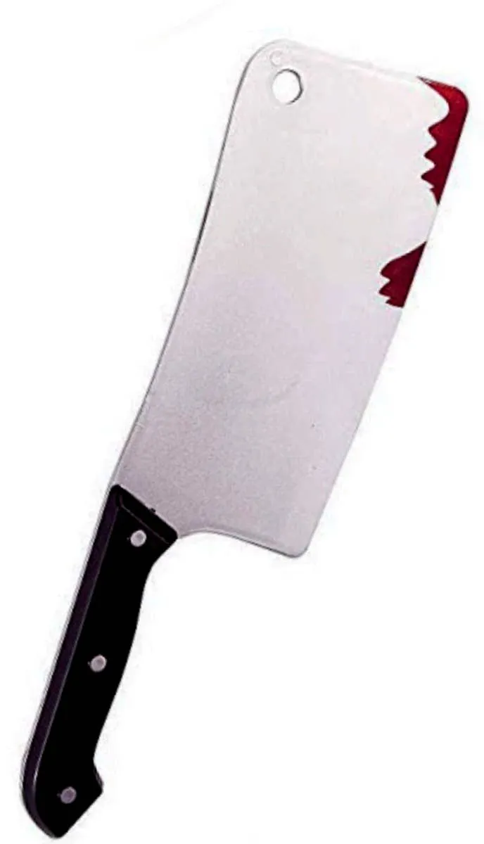 Realistic Bloody Cleaver Novelty Halloween Weapon