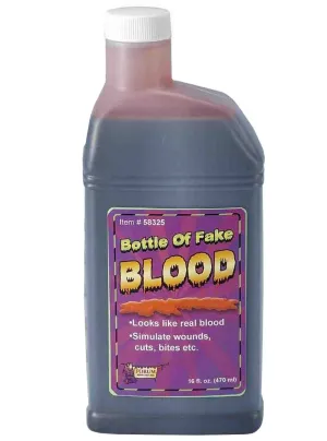 Realistic Bright Red 470ml Bottle Halloween Blood
