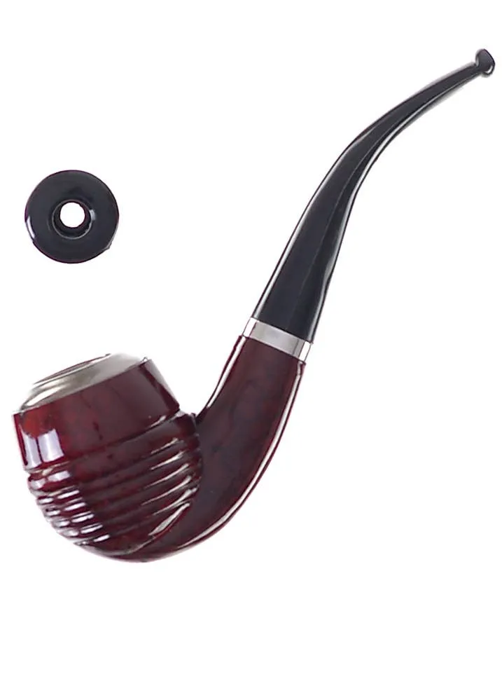 Realistic Brown Smoking Pipe Costume Accessory