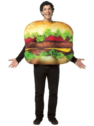 Realistic Cheeseburger Adults Funny Food Costume