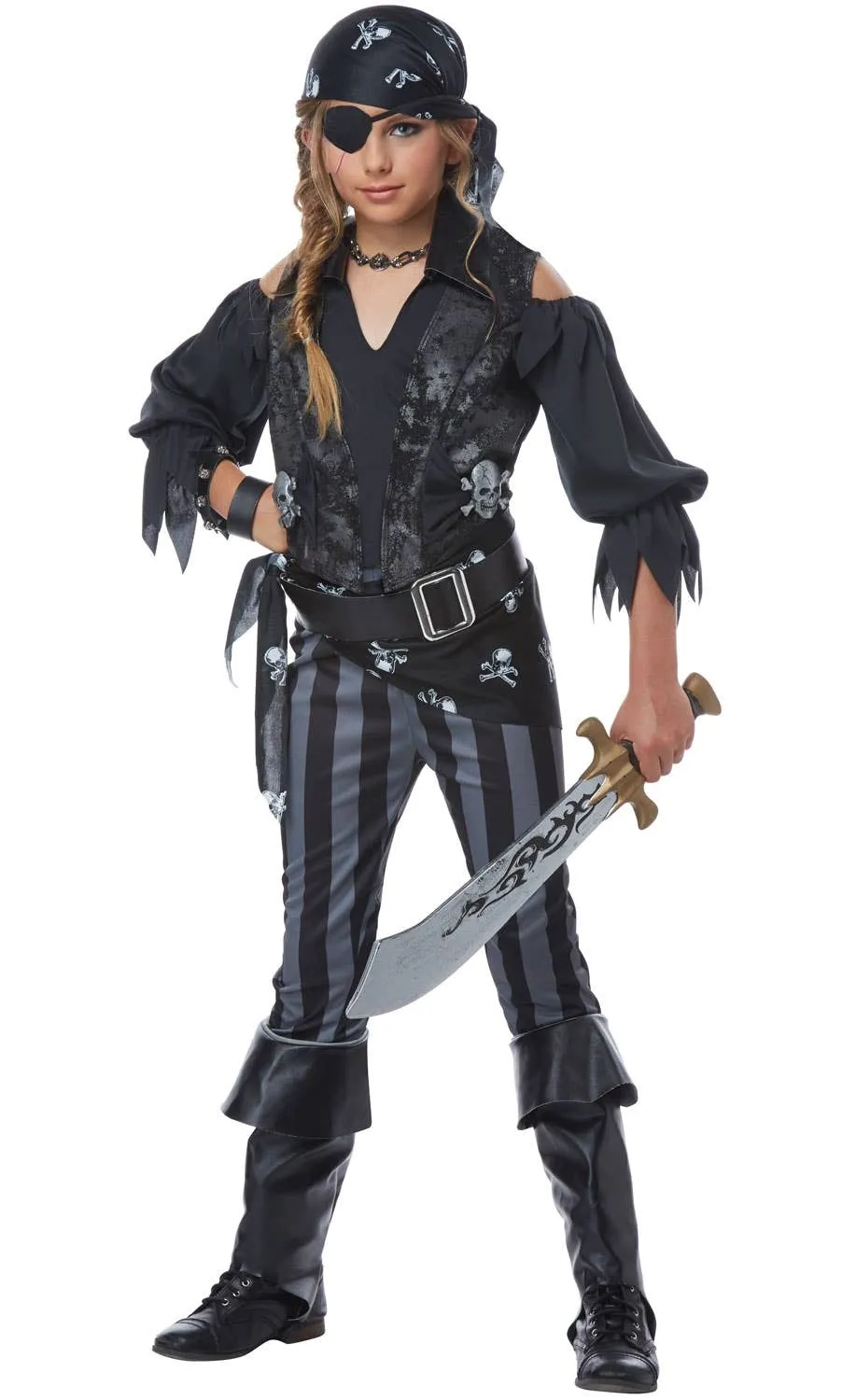 Rebel Pirate Girls Fancy Dress Costume