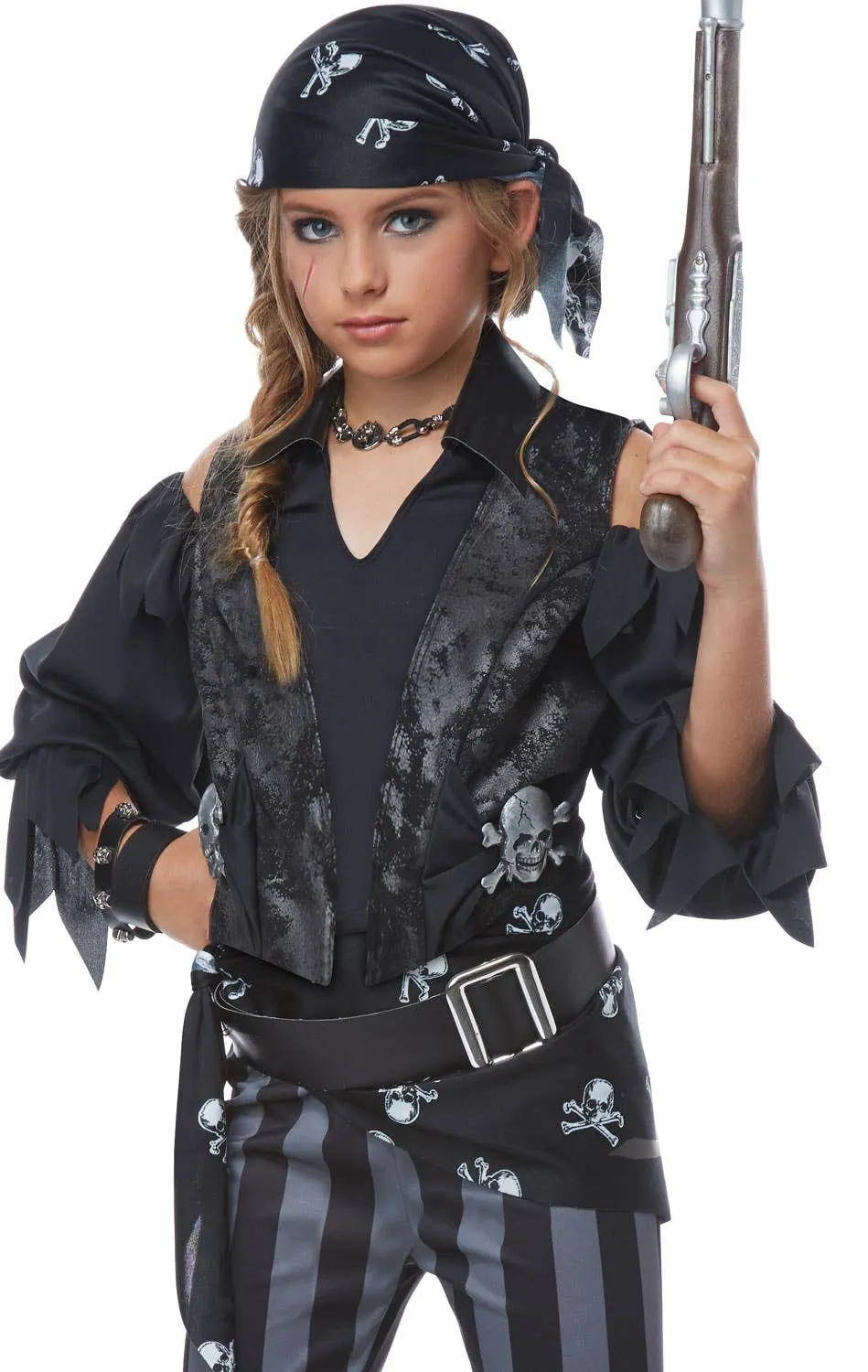 Rebel Pirate Girls Fancy Dress Costume